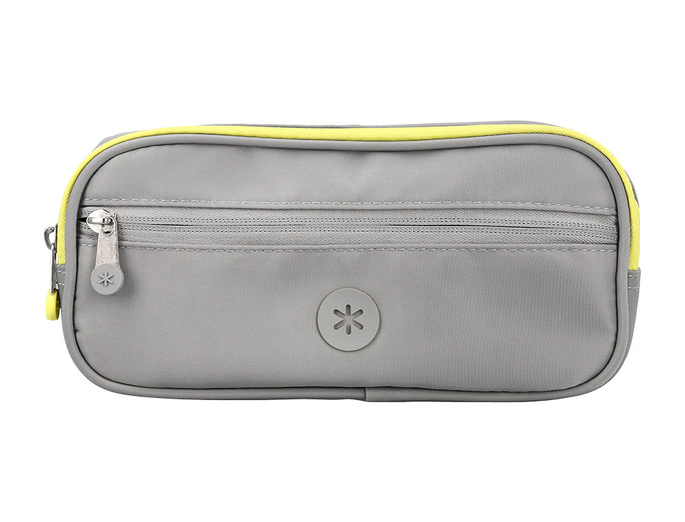 ESTUCHE PORTATODO ANTARTIK FUSION FLEX 3 CREMALLERAS GRIS COMPAERO MOCHILA 100X60X220 MM