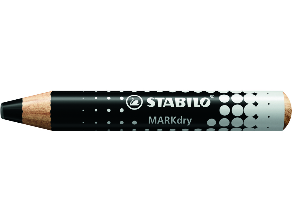 LAPIZ MARCADOR EN SECO STABILO MARKDRY PARA PIZARRA BLANCA COLOR NEGRO CAJA DE 5 UNIDADES