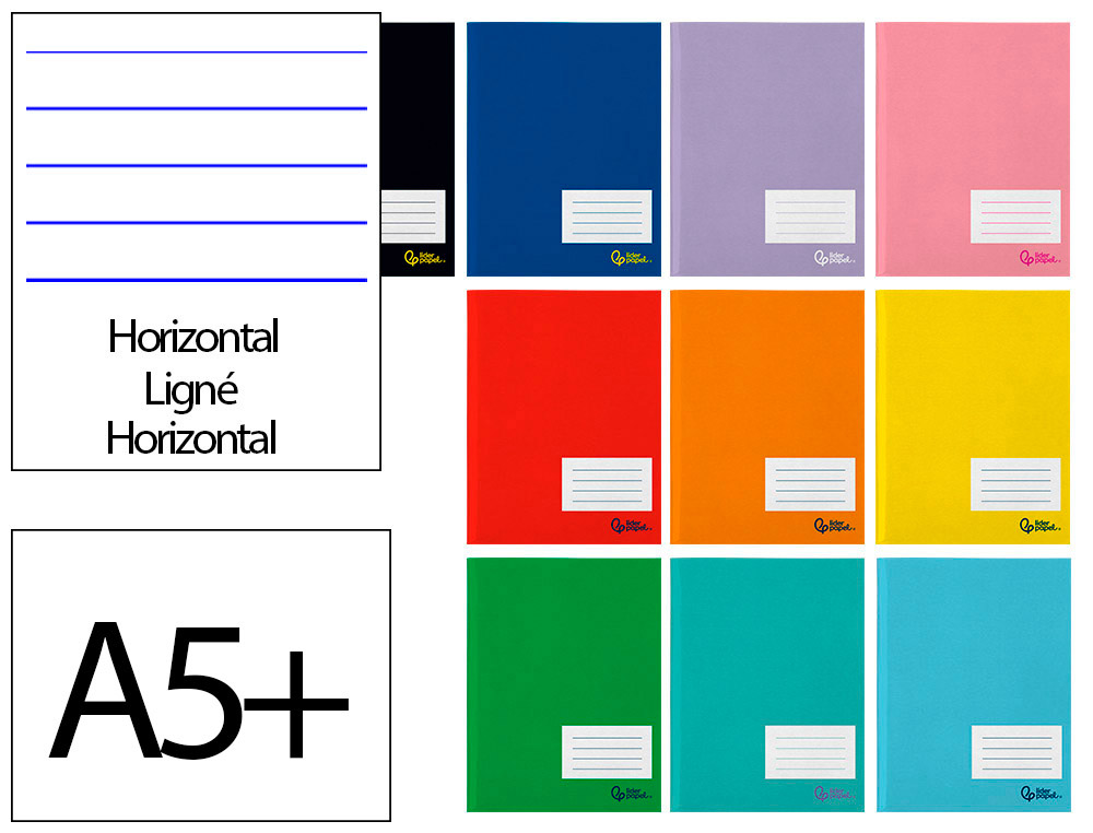 LIBRETA LIDERPAPEL SMART A5 PLUS 32 HOJAS 75G/M2 HORIZONTAL CON MARGEN