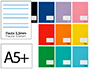 LIBRETA LIDERPAPEL SMART A5 PLUS 32 HOJAS 75G/M2 PAUTA 4 3.5MM CON MARGEN COLORES SURTIDOS
