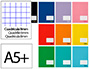 LIBRETA LIDERPAPEL SMART A5 PLUS 32 HOJAS 75G/M2 CUADRO 8MM CON MARGEN COLORES SURTIDO