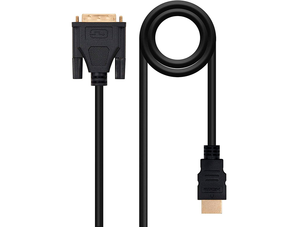 CABLE DVI NANOCABLE A HDMI DVI18+1/M-HDMI A/M COLOR NEGRO LONGITUD 1,8 M