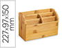 ORGANIZADOR DE SOBREMESA CEP SILVA BAMBU 5 COMPARTIMENTOS 227X97X150 MM