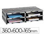 ARCHIVADOR MODULAR ARCHIVO 2000 ARCHIVODOC 4 CASILLAS COLOR NEGRO 360X600X165 MM