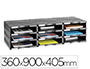 ARCHIVADOR MODULAR ARCHIVO 2000 ARCHIVODOC 9 CASILLAS COLOR NEGRO 360X900X405 MM