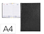 AGENDA ENCUADERNADA LIDERPAPEL CORFU A4 2024 DIA PAGINA COLOR NEGRO PAPEL 60 GR