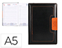 AGENDA ENCUADERNADA LIDERPAPEL DORIOS 15X21 CM 2024 DIA PAGINA COLOR NEGRO Y NARANJA PAPEL 70 GR