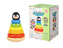 JUEGO INFANTIL IMAGINOVO MADERA FORMA DE PINGUINO TORRE DE FORMAS APILABLES +12 MESES 7 PIEZAS 18X12X12CM