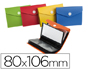 CARPETA LIDERPAPEL CLASIFICADOR DE TARJETAS PLASTICO PARA 40 TARJETAS 80X106 MM 5 COLORES SURTIDOS