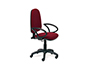 SILLA ROCADA CON BRAZOS COLOR BURDEOS DIAMETRO BASE 610 MM RESPALDO DE 490 MM X 420 MM